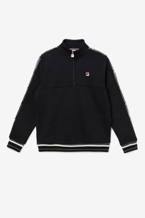 FILA Murray 1/2 Zip Tracksuits Black,Mens Clothing | CA.YXCBJS801